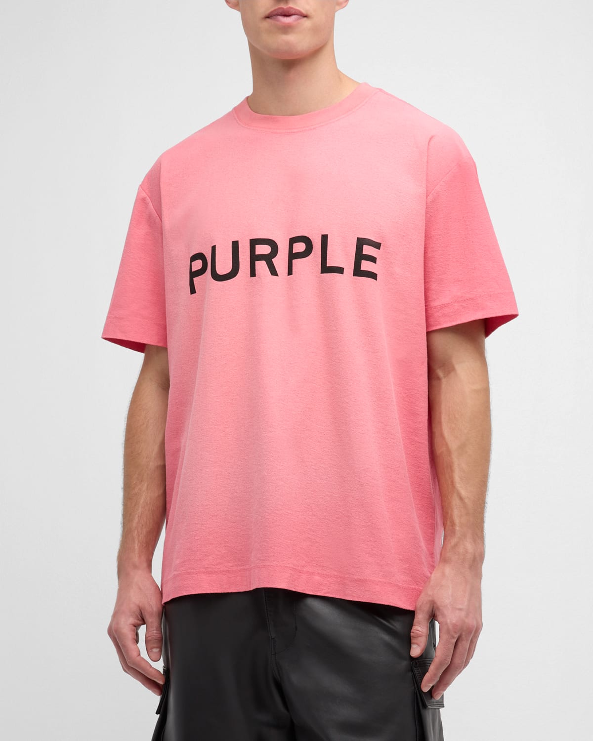 Shop Purple Men's Textured Jersey T-shirt In Pink