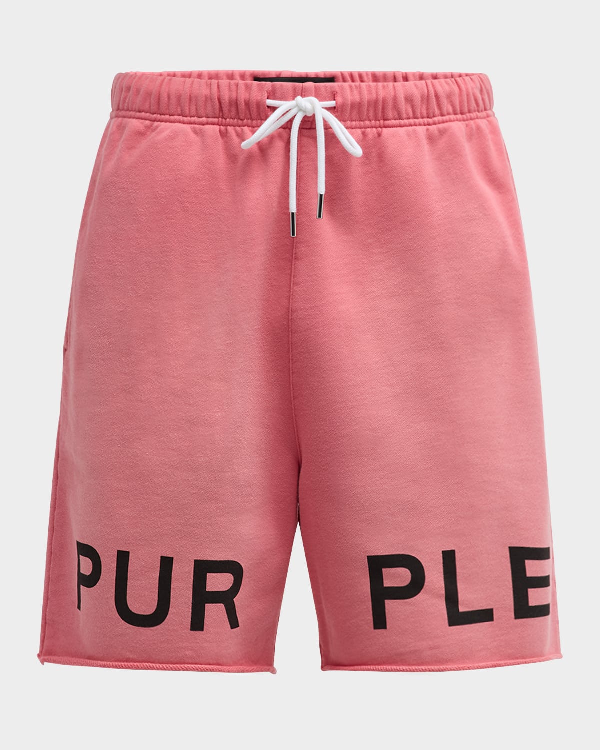 Purple Men's French-terry Logo Sweatshorts In Pink