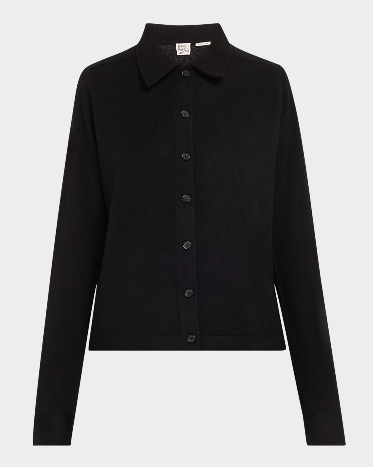Totême Cashmere Knit Button-front Cardigan In Black