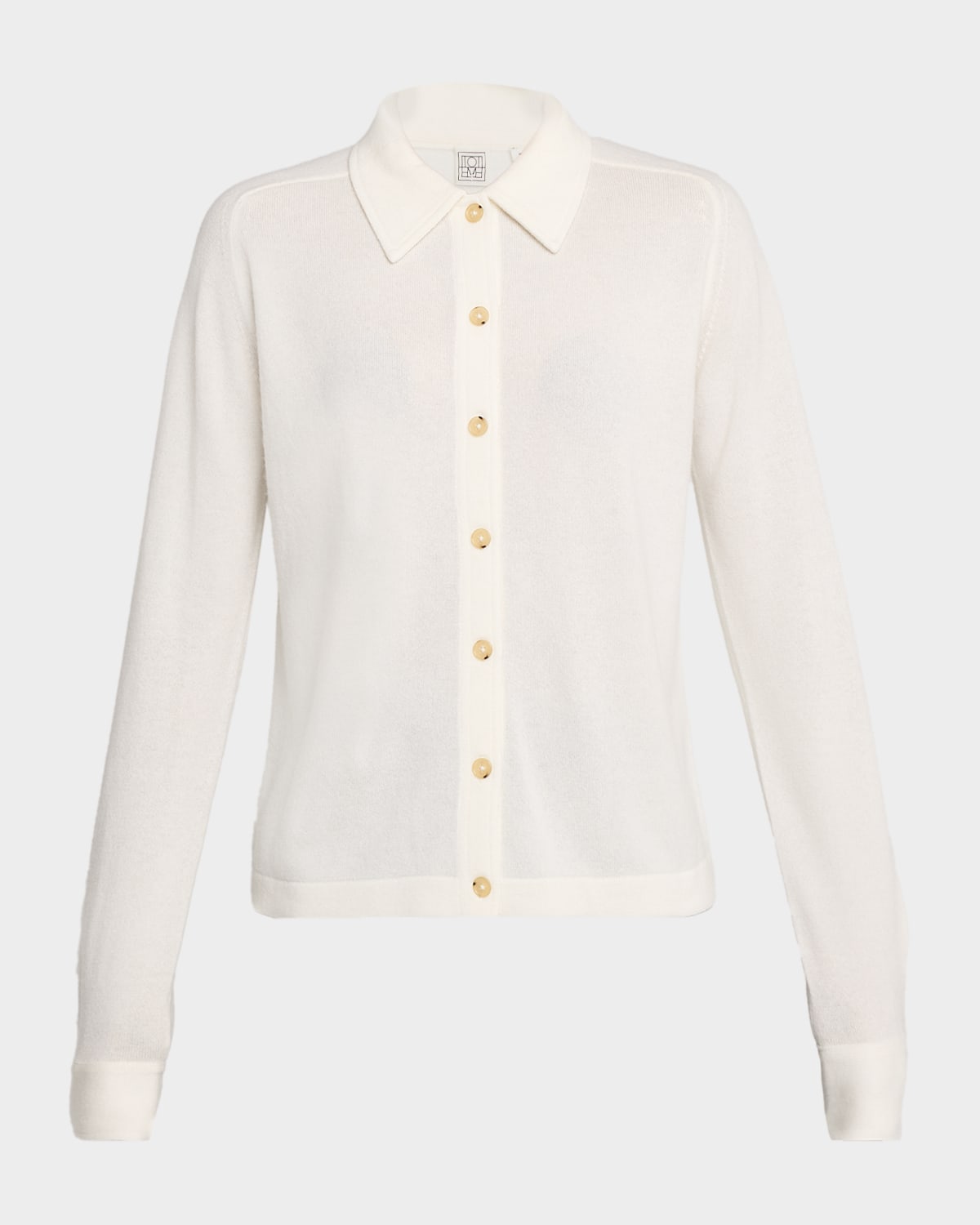 Totême Cashmere Knit Button-front Cardigan In White