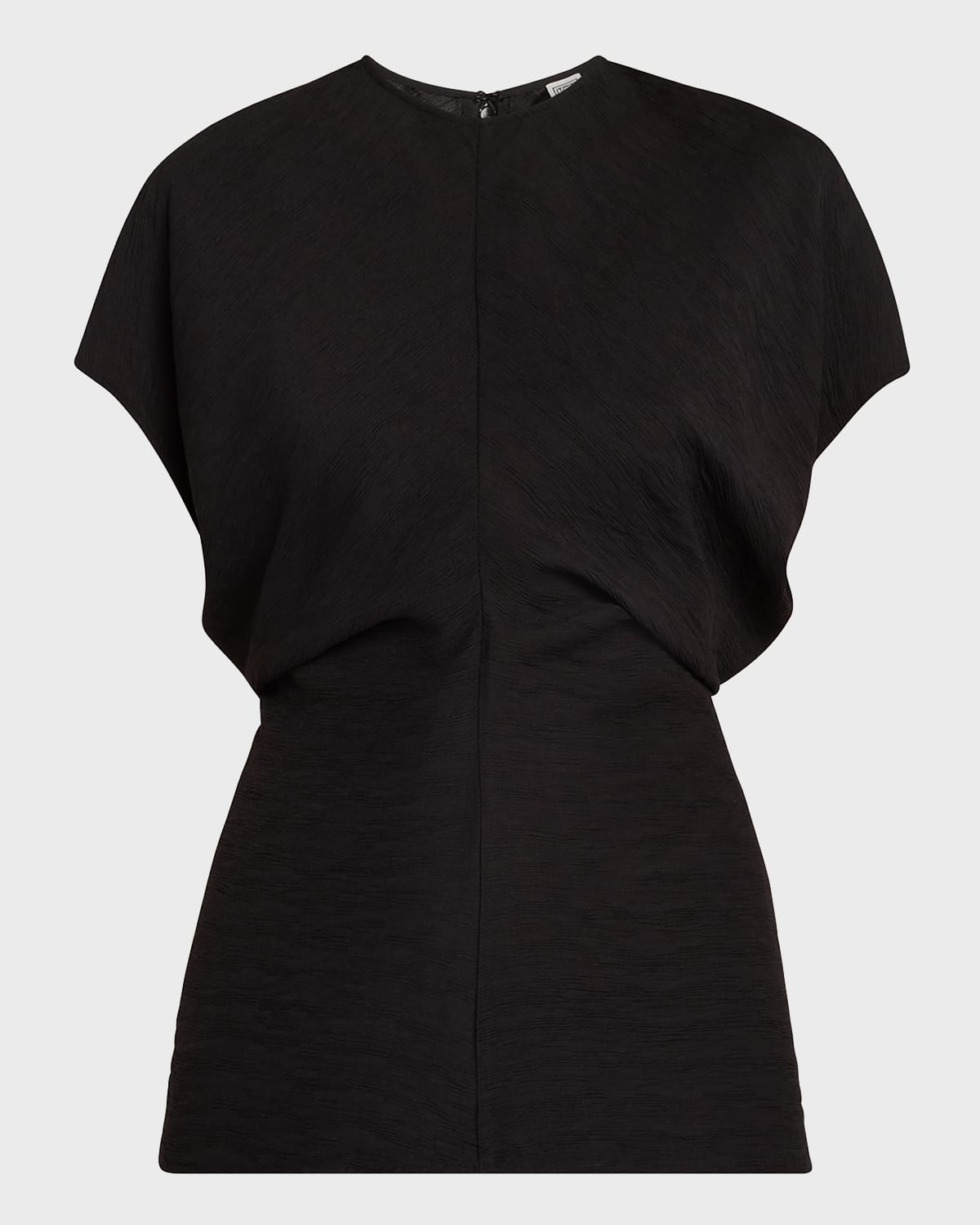 Shop Totême Slouch Waist Short-sleeve Top In Black