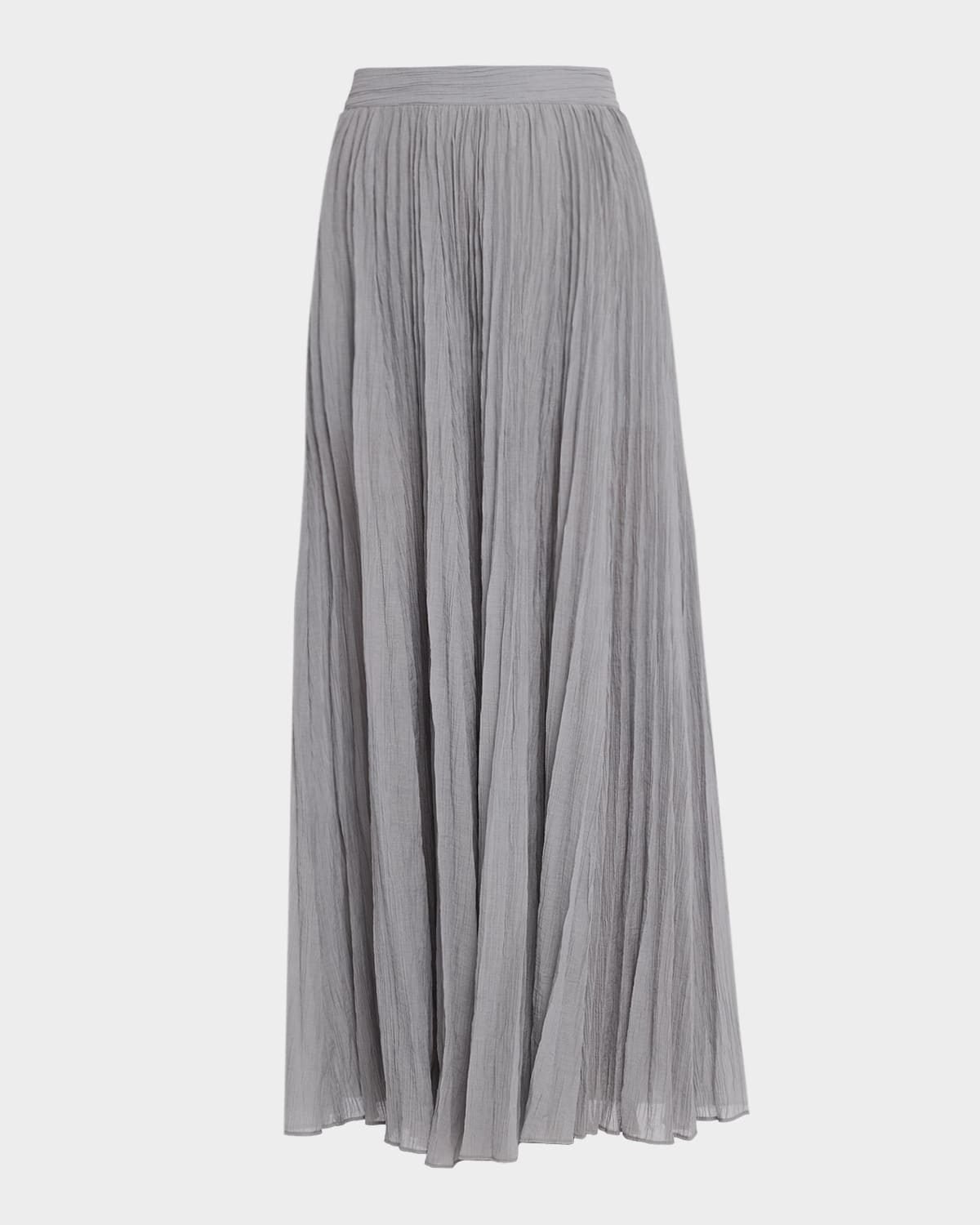 Crinkled Plisse Maxi Skirt