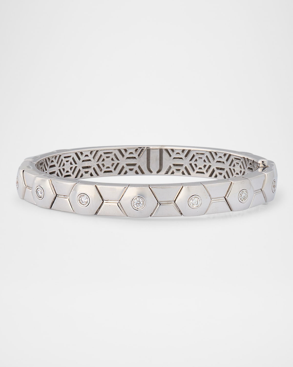 18K White Gold Baia Sommersa Diamond Bangle Bracelet