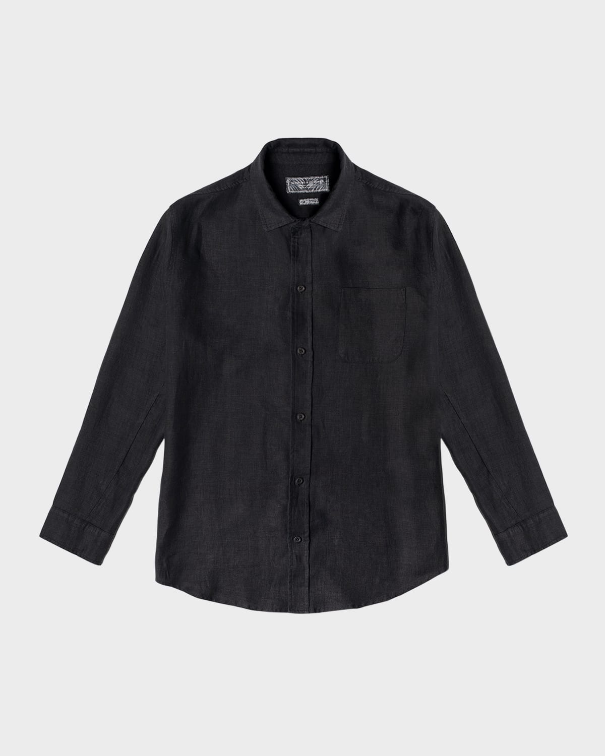 Shop Desmond & Dempsey Oversized Linen Lounge Shirt In Black