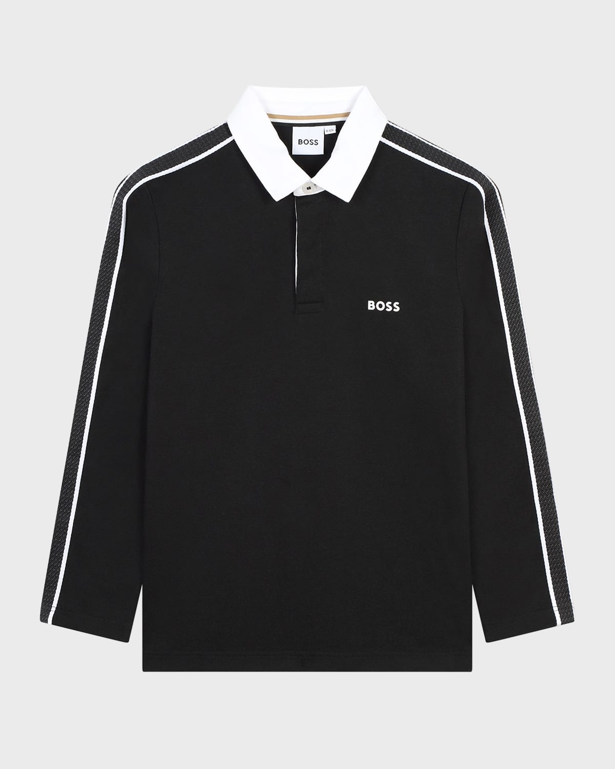 HUGO BOSS BOY'S LOGO-PRINT POLO SHIRT 