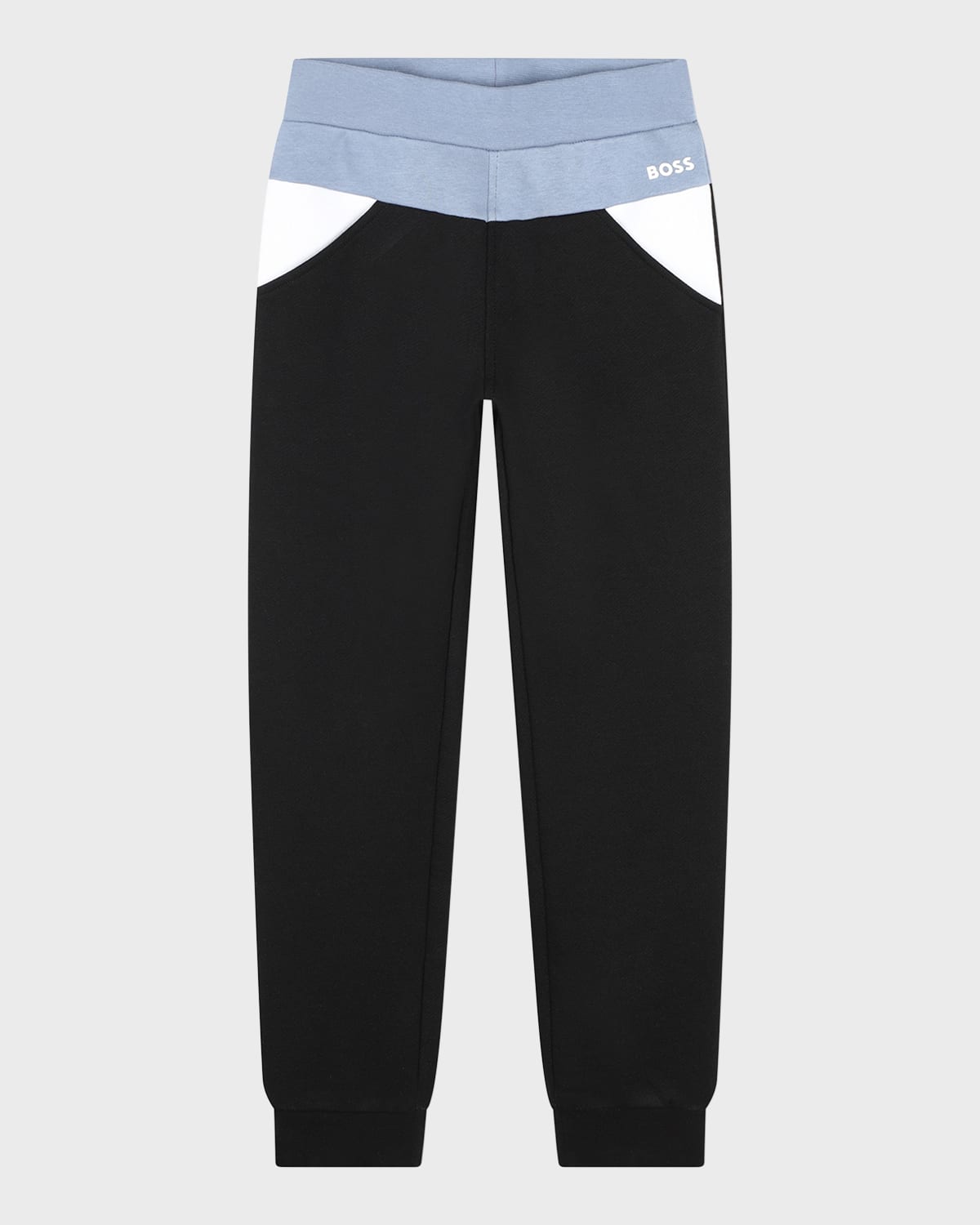 HUGO BOSS BOY'S COLOR BLOCK LOGO-PRINT JOGGERS 