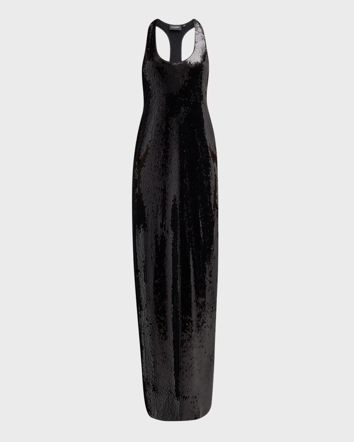 Shop Retroféte Bella Sequined Maxi Dress In Black