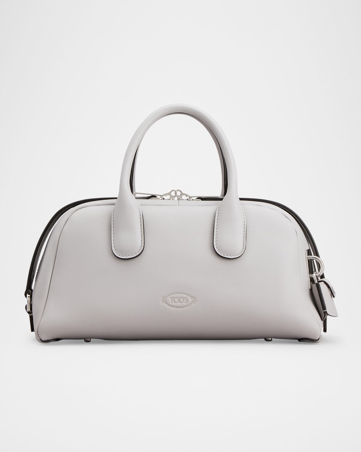 Tod's Small Darsena Leather Top Handle Bag In Gabbiano