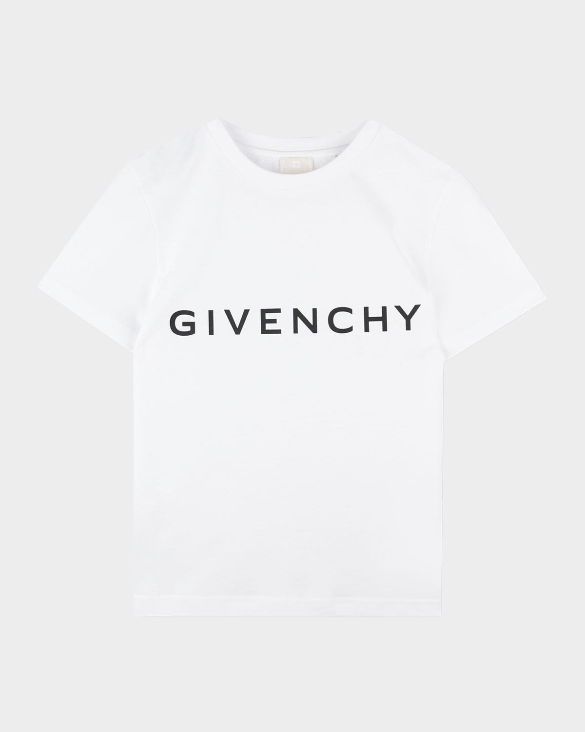 Givenchy White Crewneck T-shirt With Printed Logo In Cotton Boy In White