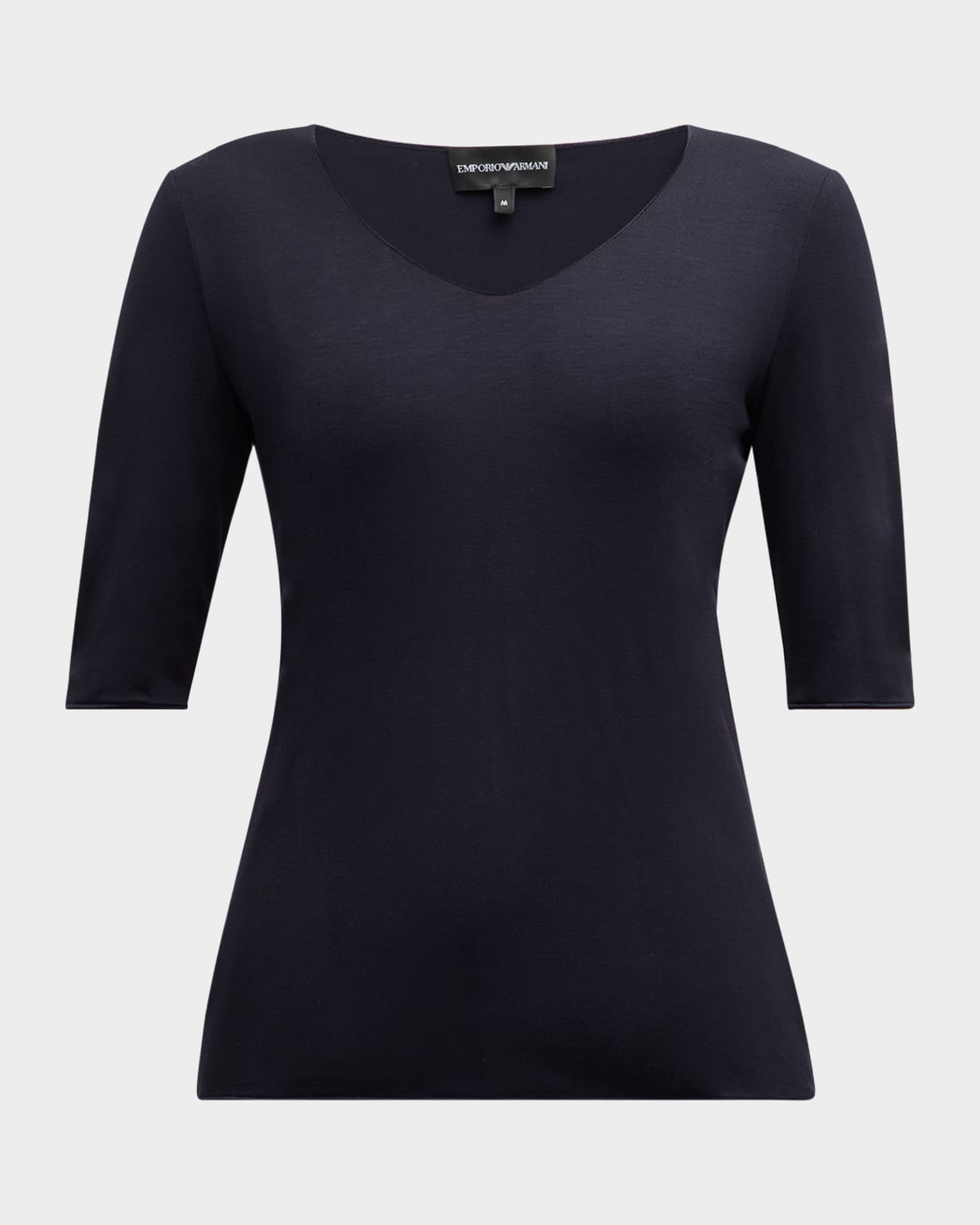 EMPORIO ARMANI FITTED JERSEY TOP 