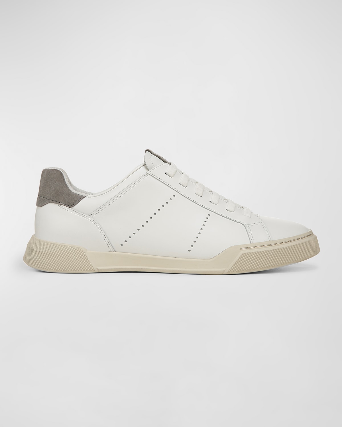 Men's Mixed Leather Low-Top Sneakers