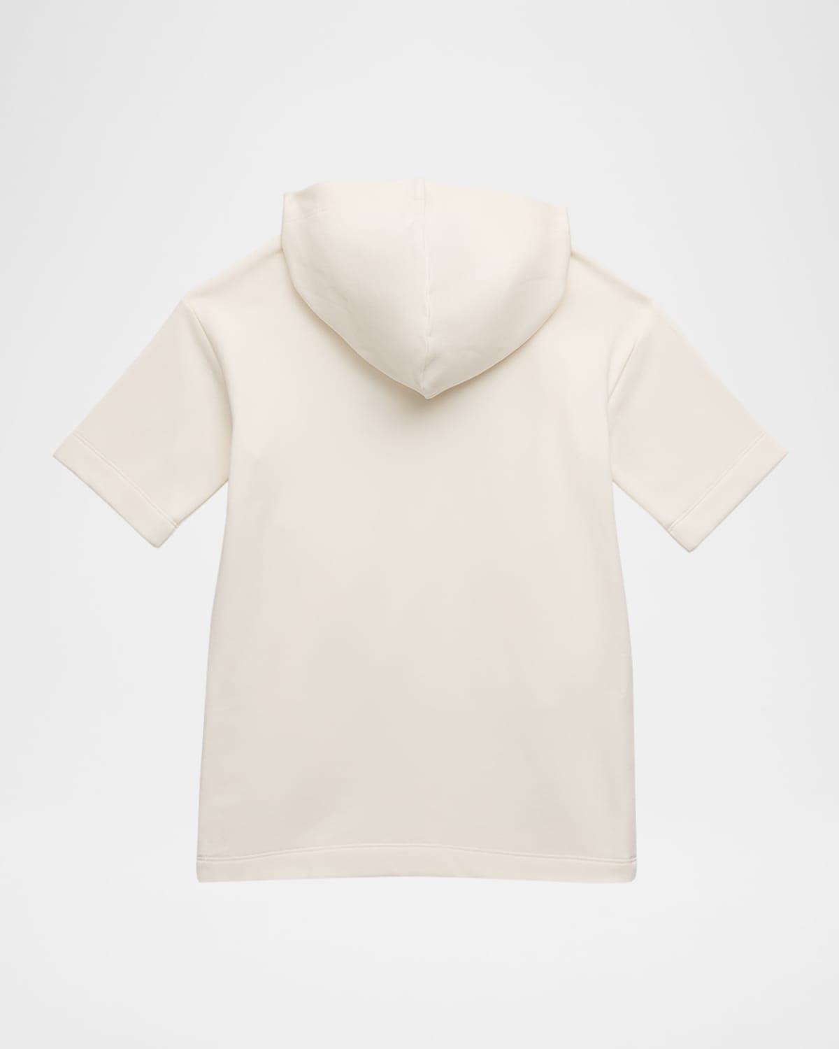 Chloé Girl's Denim Embroidered Logo-print Denim Dress In Off White
