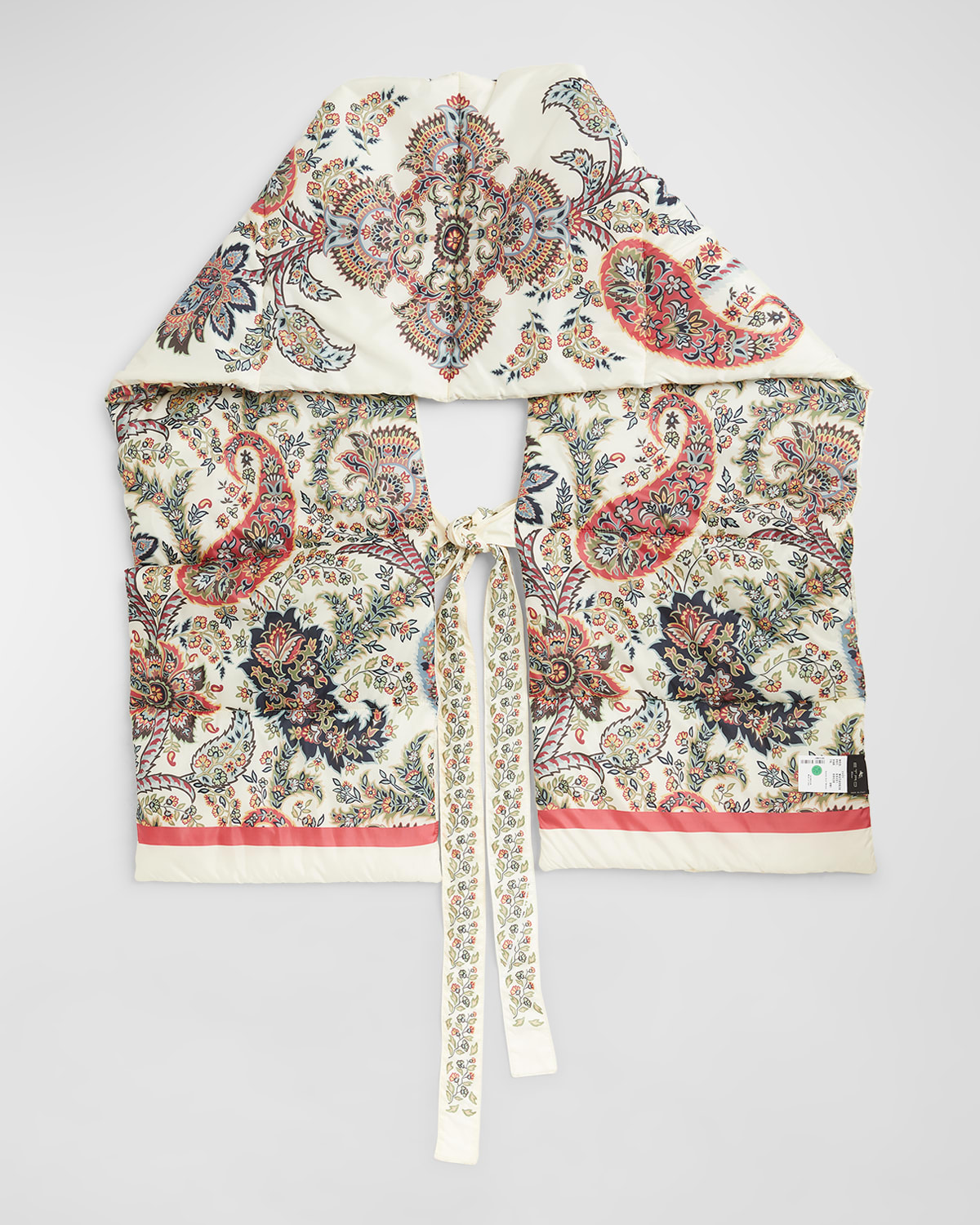 Paisley Quilted Wool-Blend Scarf