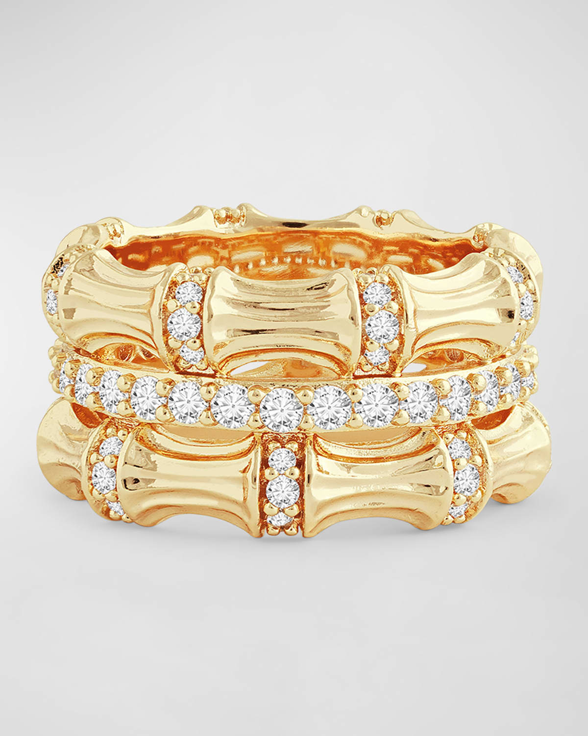 Anabel Aram Jewelry Bamboo Stack Ring In Gold