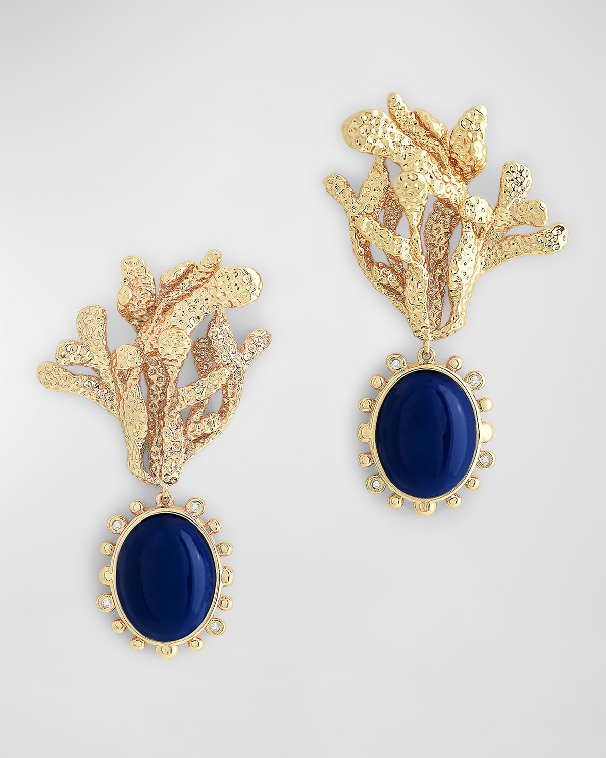 Kelp with Lapis Drop Earrings