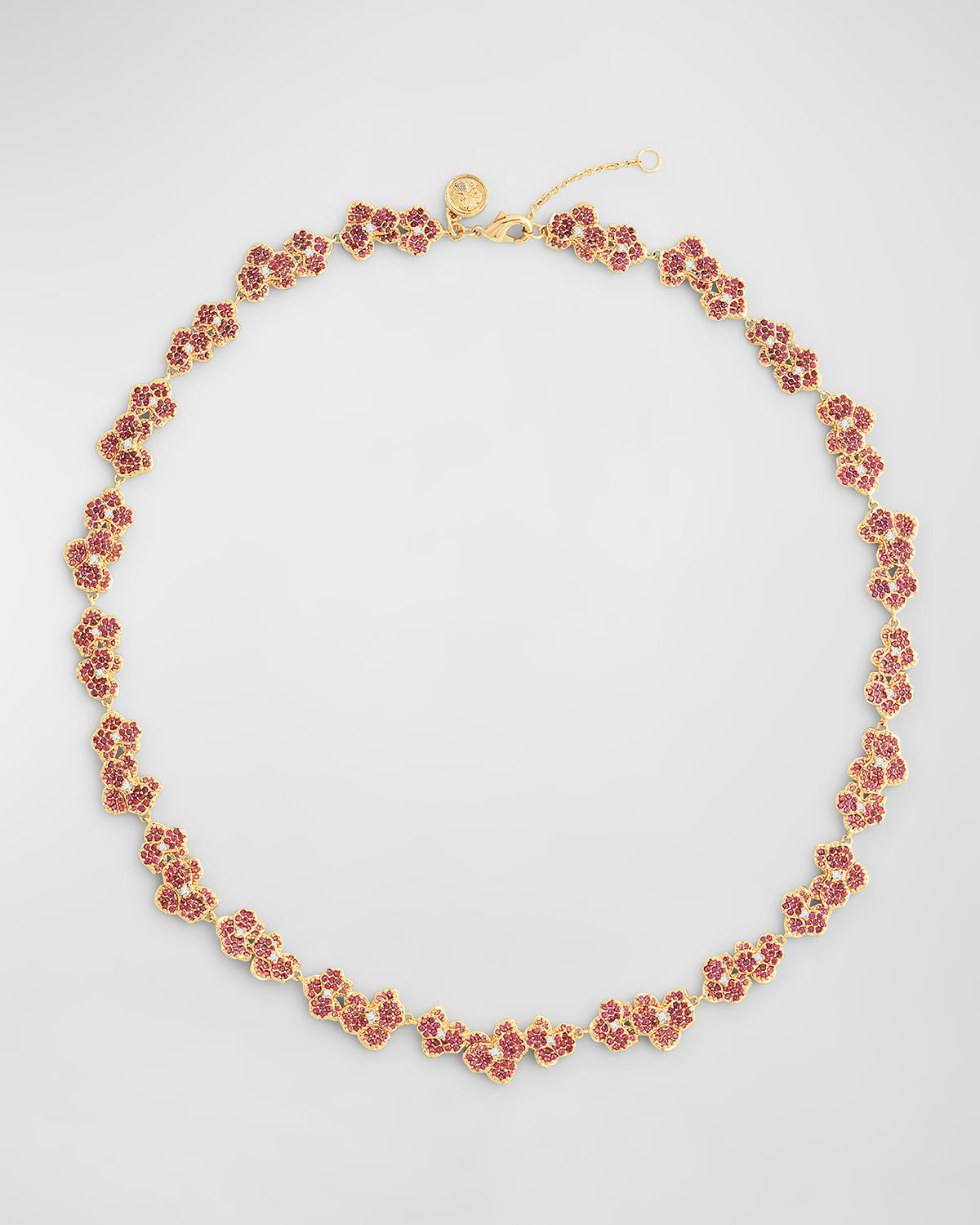 Anabel Aram Jewelry Orchid Pave Tennis Necklace In Gold