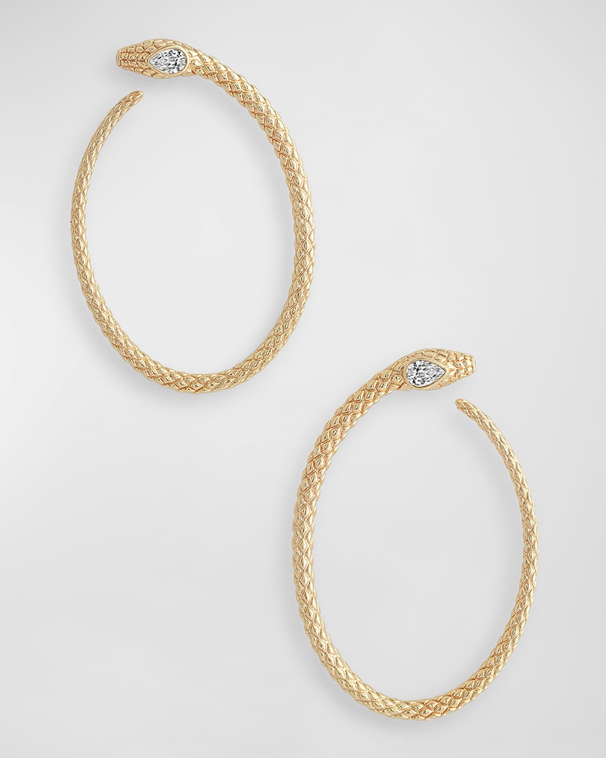Anabel Aram Jewelry Serpent Hoop Earrings In Gold