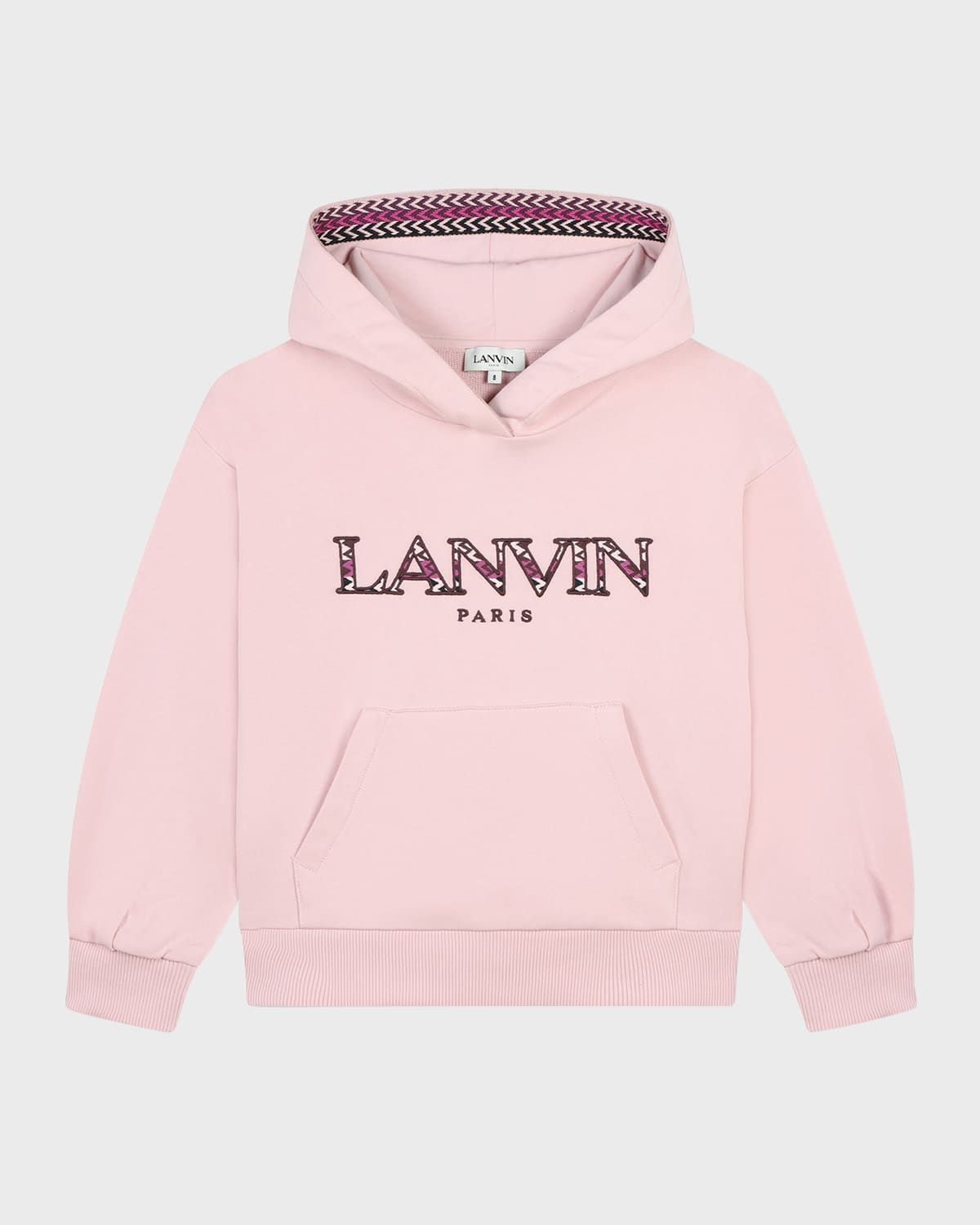 Girl's Embroidered Logo-Print Hoodie, Size 4-6