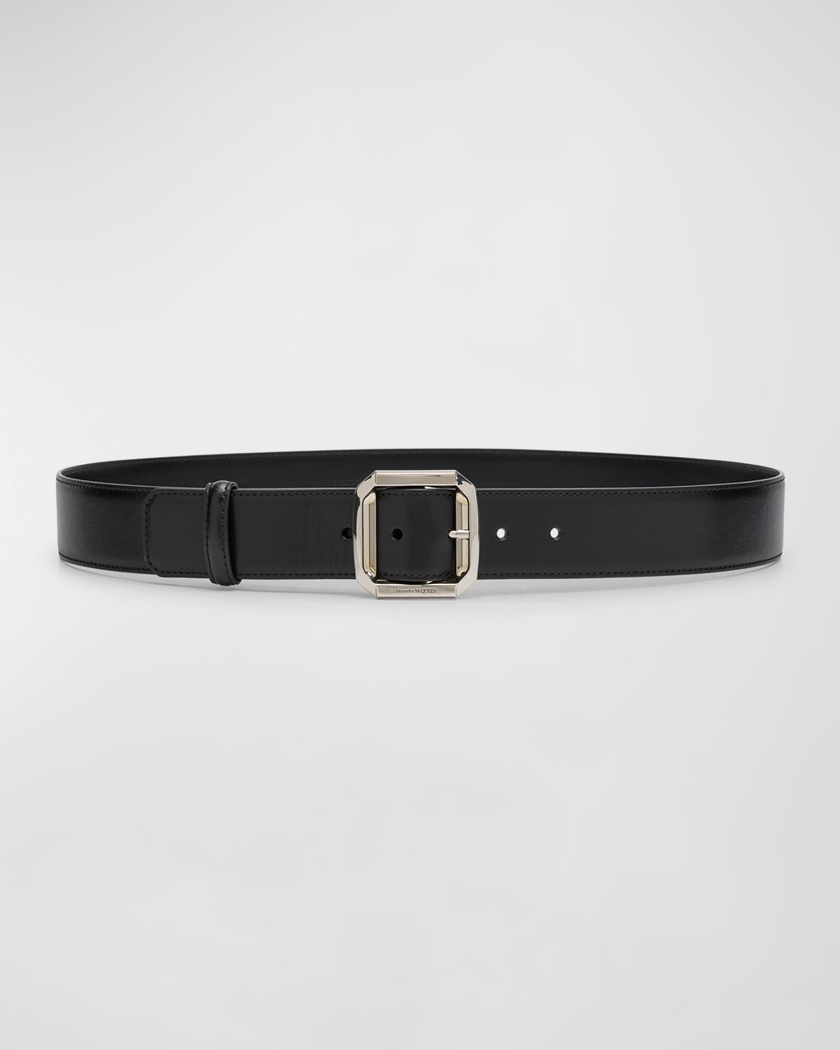 Leather Military Buckle Belt