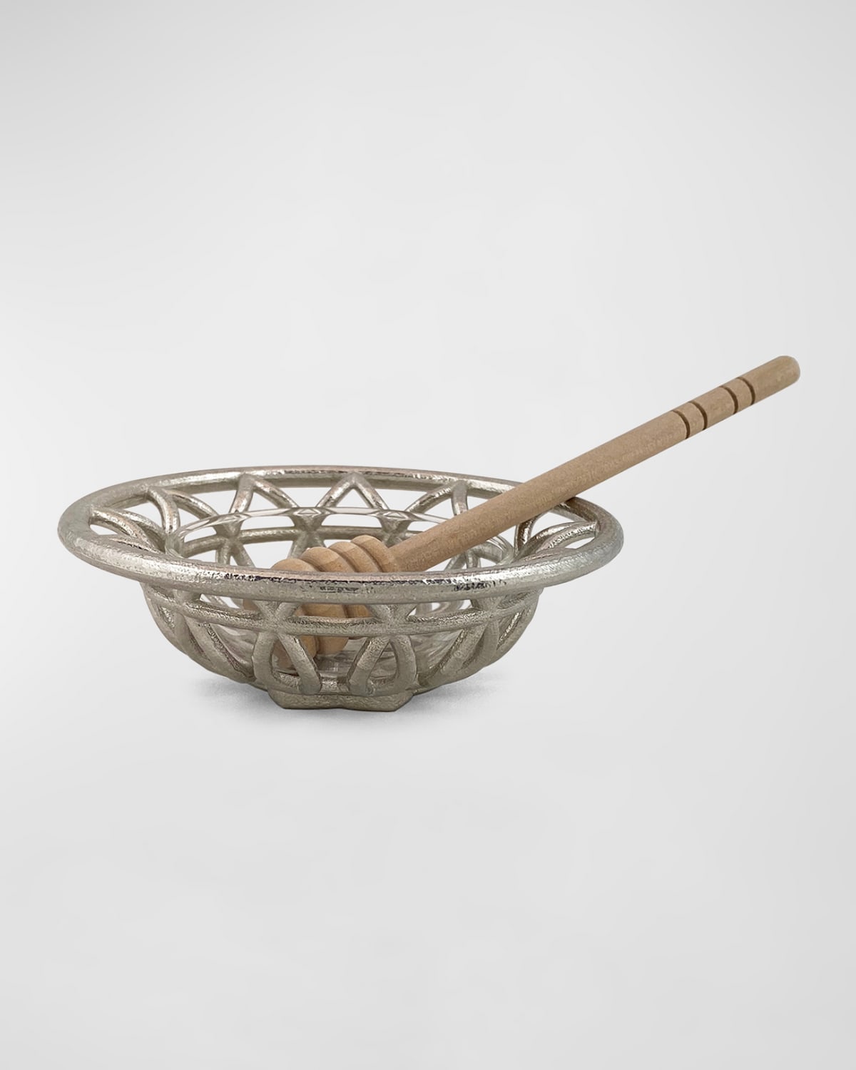 Joy Stember Metal Arts Studio Rachel Honey Dish By Joy Stember In Pewter