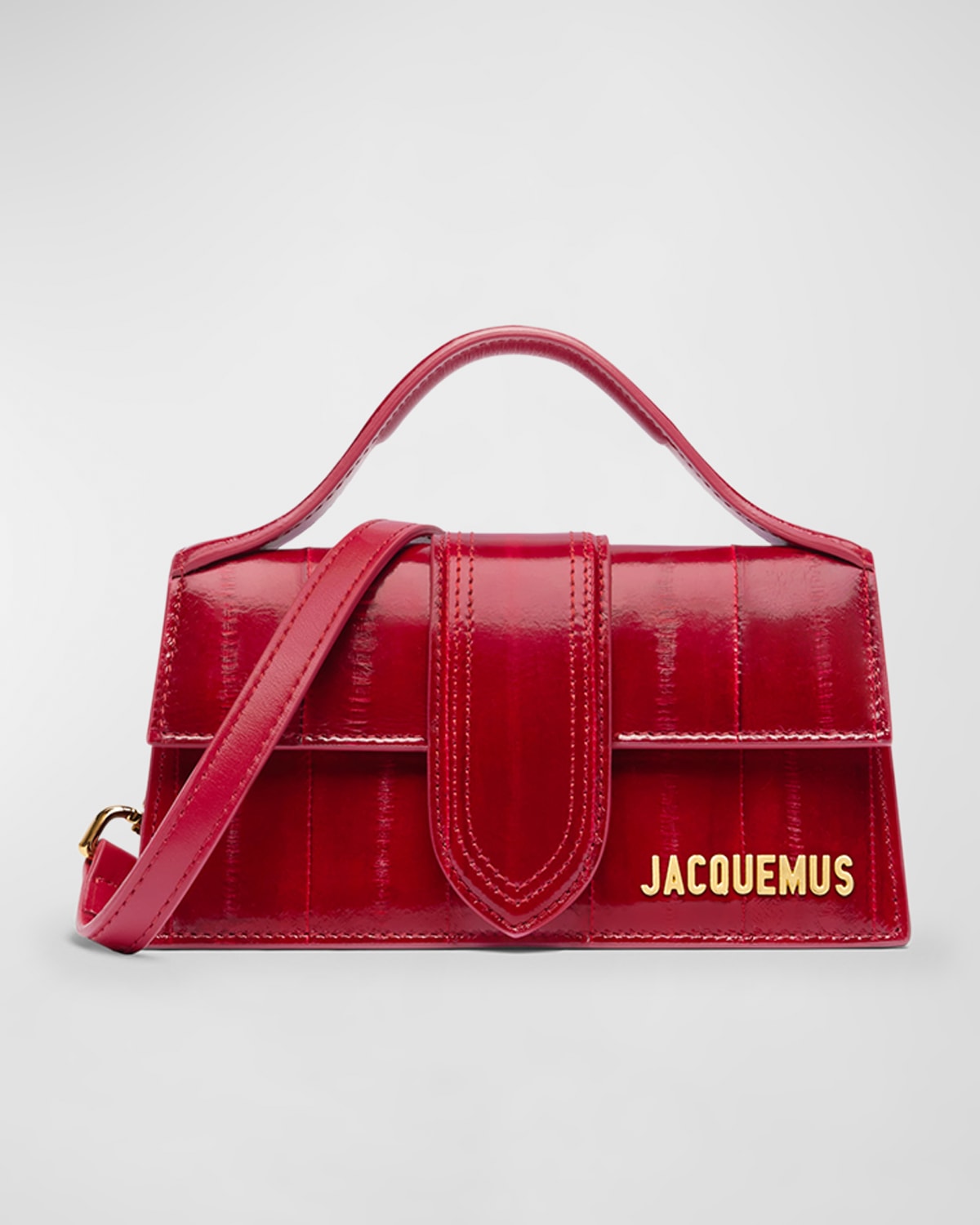 Jacquemus Le Bambino Hagfish Top-handle Bag In Dark Red