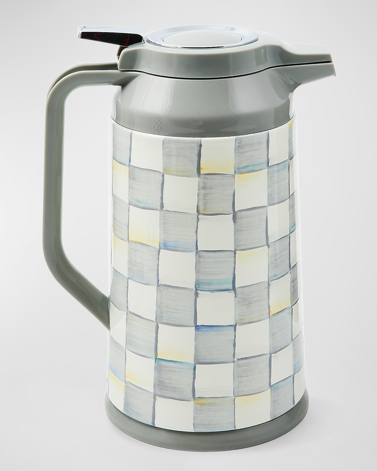 Mackenzie-childs Sterling Check Coffee Carafe, 3 Quarts