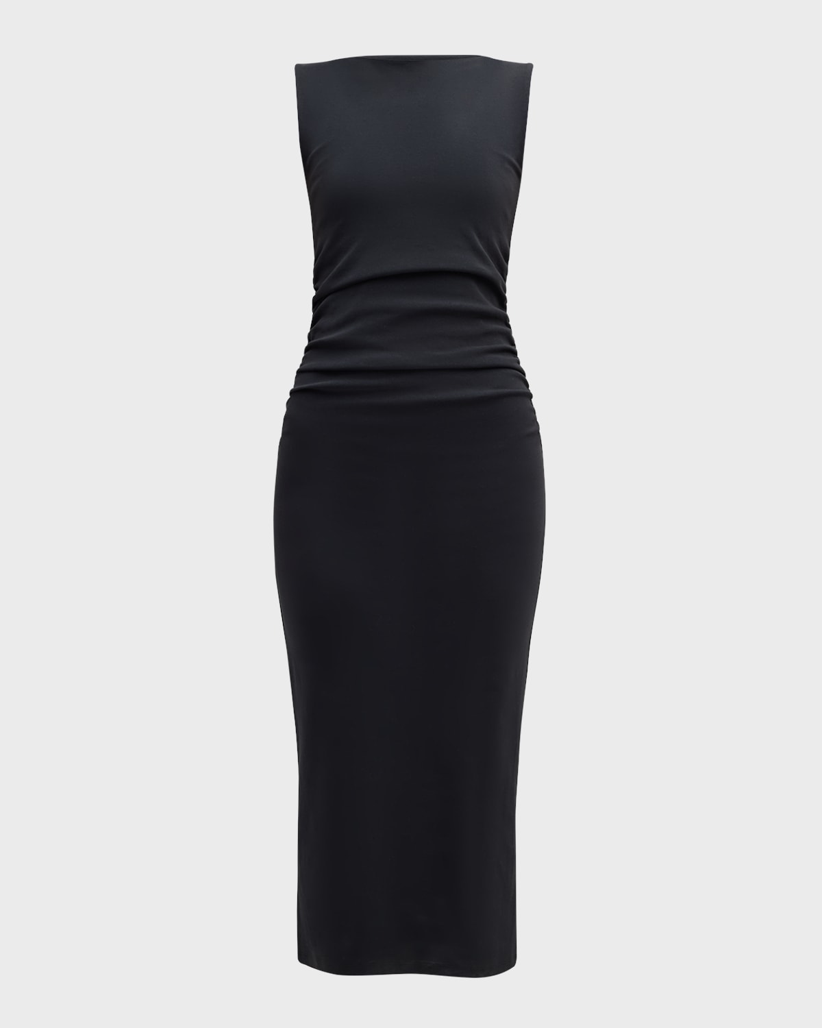 Veronica Beard Christa Halterneck Midi Dress In Black