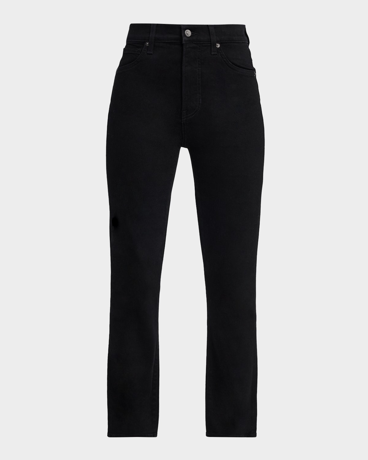 Veronica Beard Ryleigh High-rise Slim Straight Ankle Jeans In Black