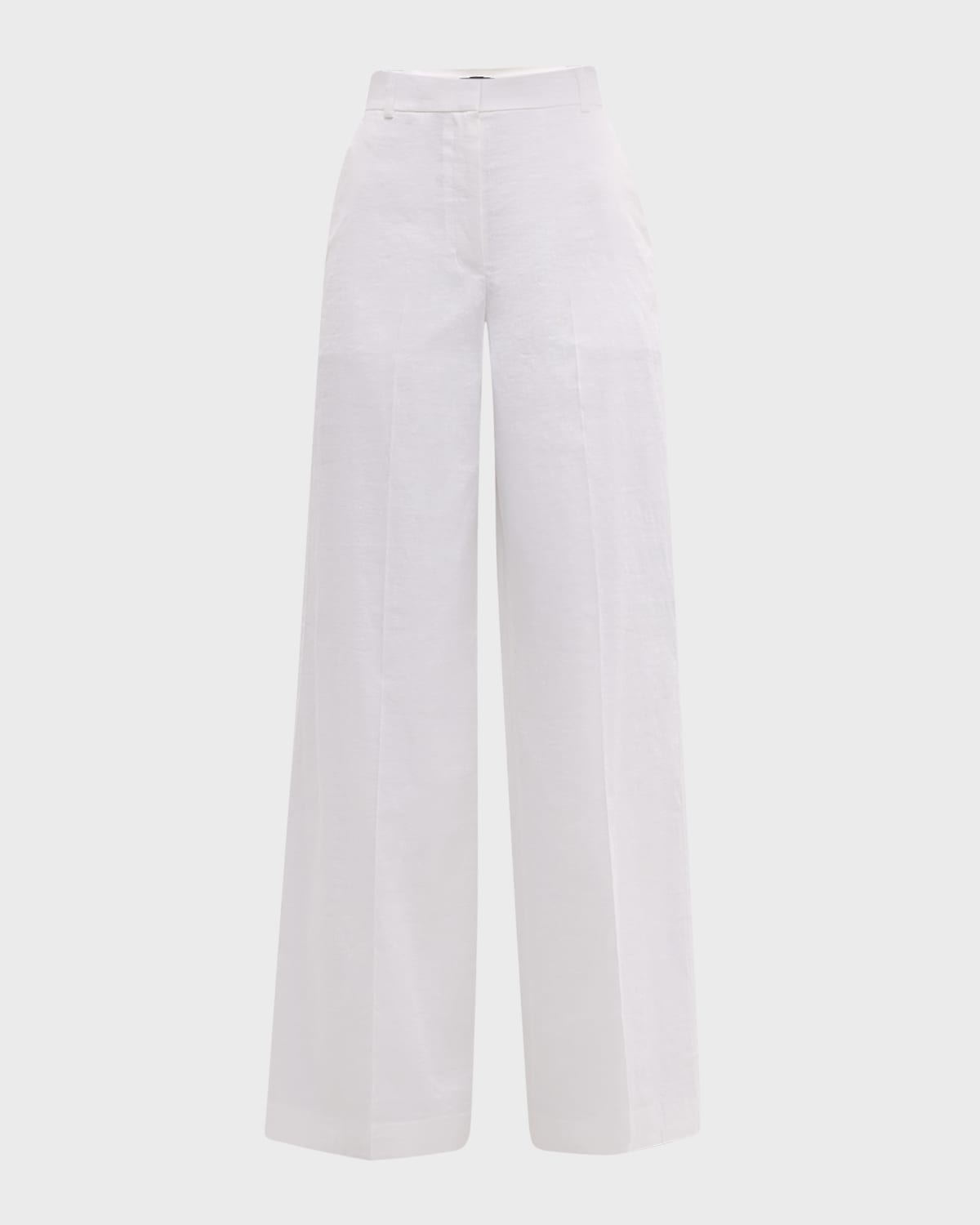 THEORY HIGH-RISE GOOD LINEN TROUSERS 