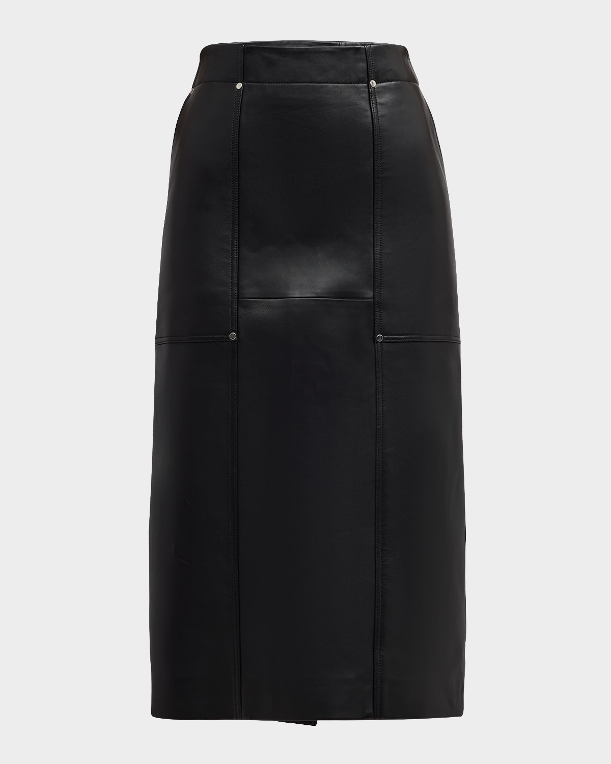 Gwen Leather Midi Skirt