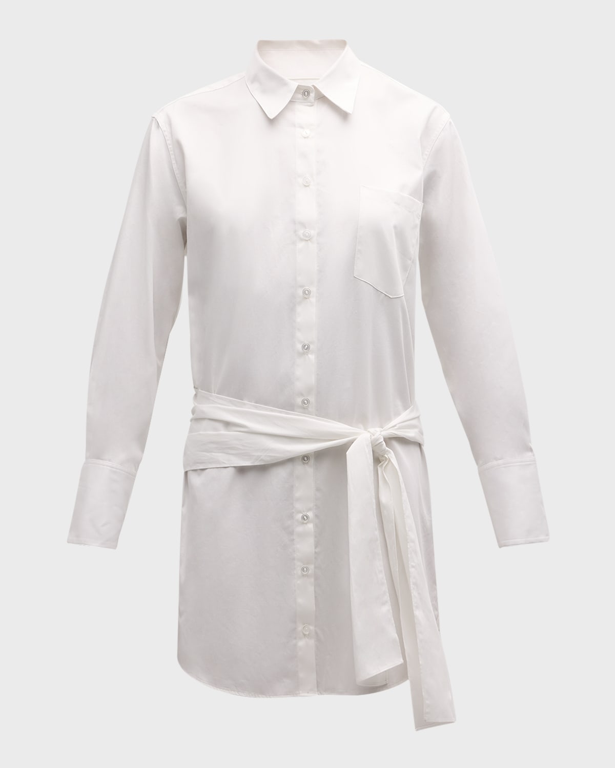 Cotton Wrap Shirtdress