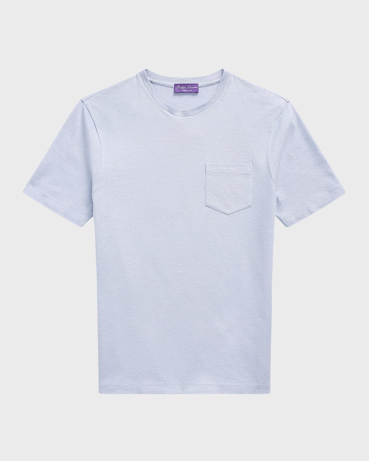 Men's Linen-Cotton Piqué Pocket T-Shirt