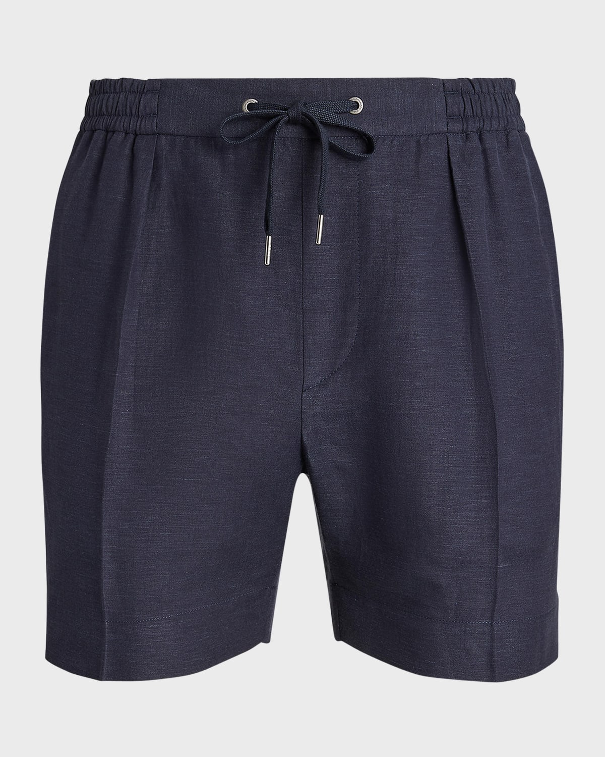 Ralph Lauren Purple Label Men's Silk Linen Drawstring Shorts In Blue