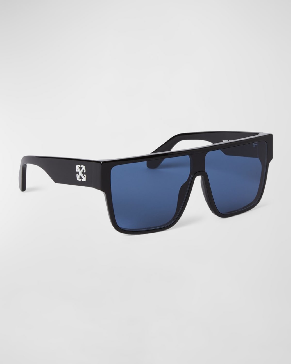 Off-white Men's Syracuse Acetate Shield Sunglasses In 1045 Black Blue