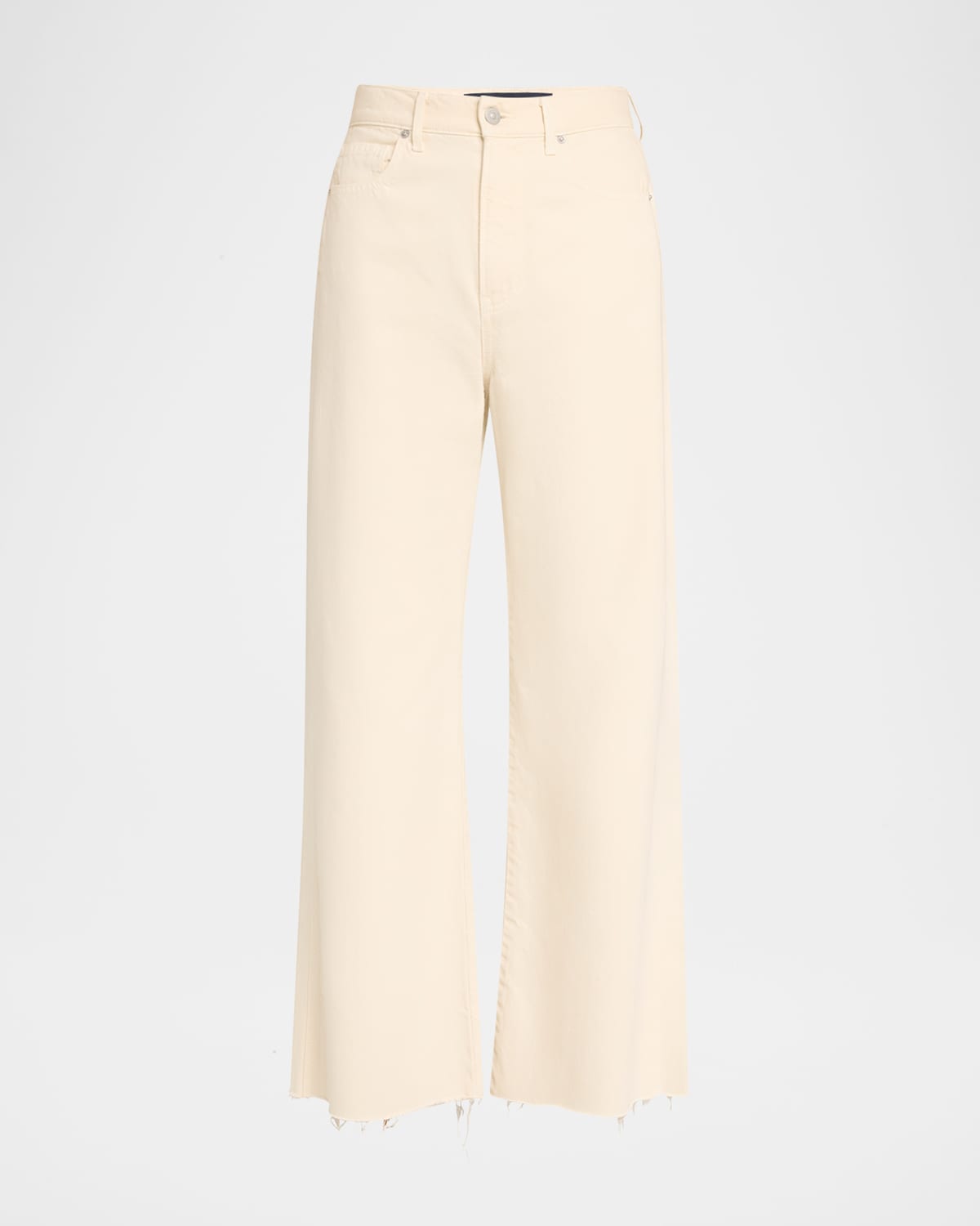 Veronica Beard Taylor Cropped High-rise Wide Jeans In Sand