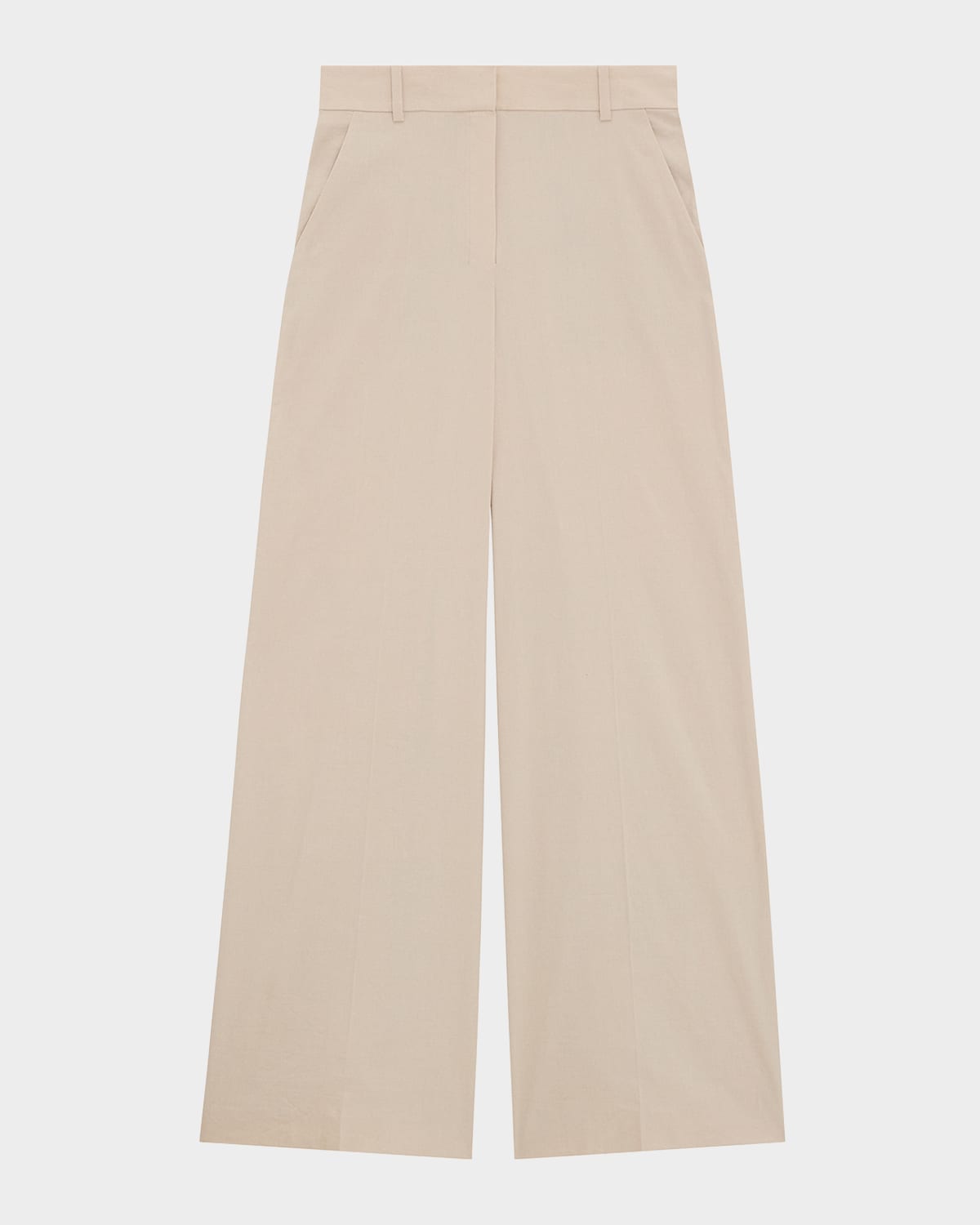 THEORY GOOD CRUNCH HIGH-WAIST WIDE-LEG TROUSERS 