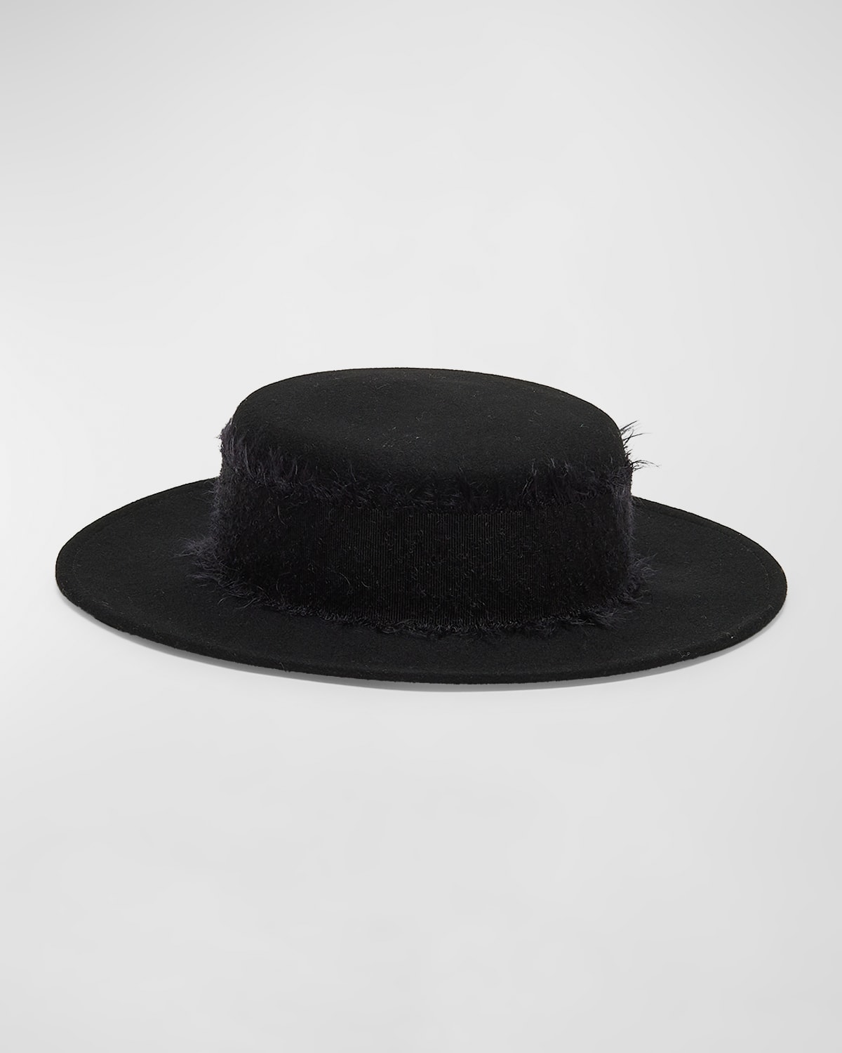 Eugenia Kim Brigitte Wool Boater Hat In Black