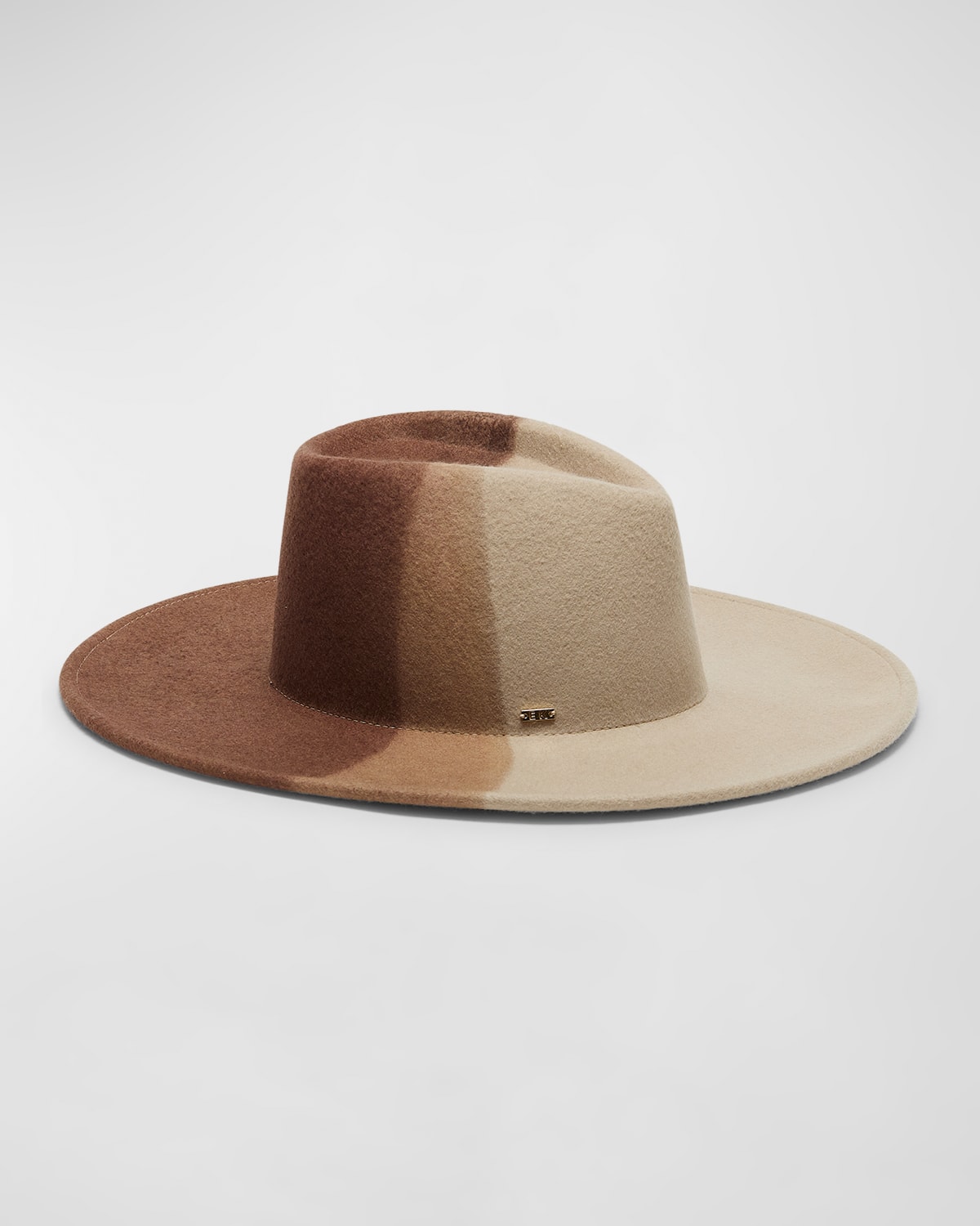 Harlowe Color Block Felt Fedora