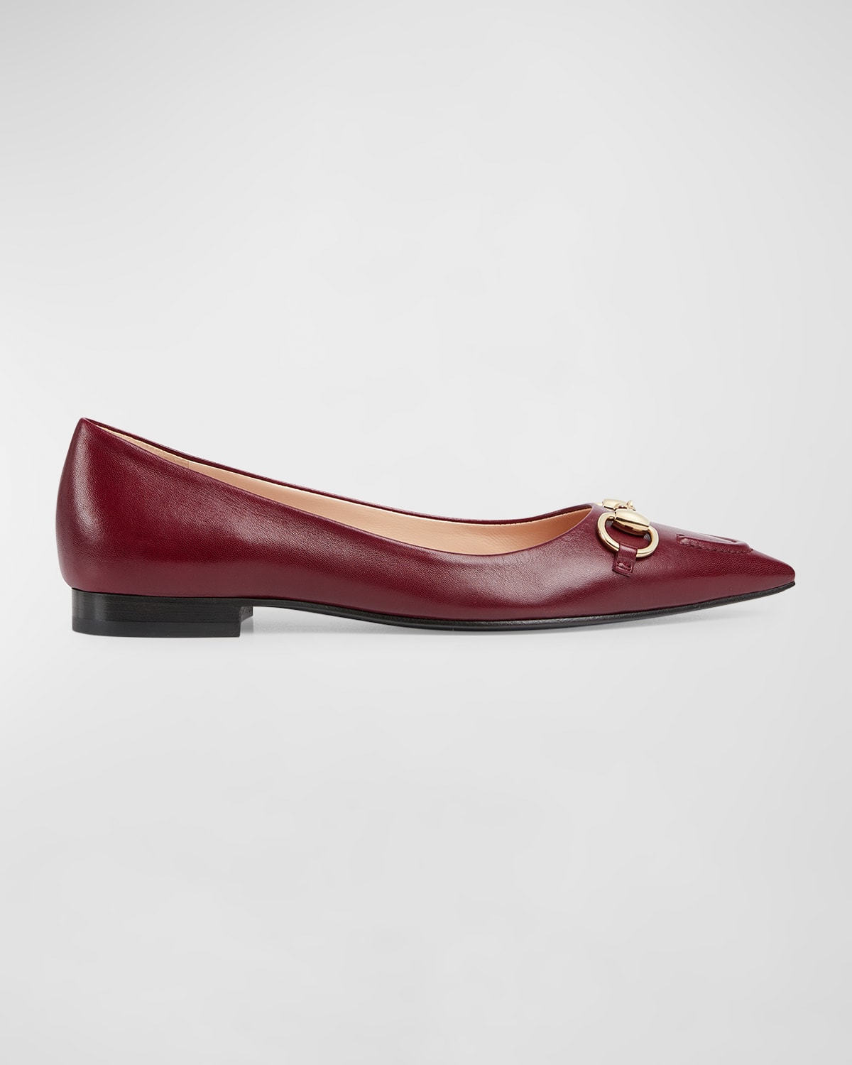 Erin Leather Horsebit Ballerina Flats