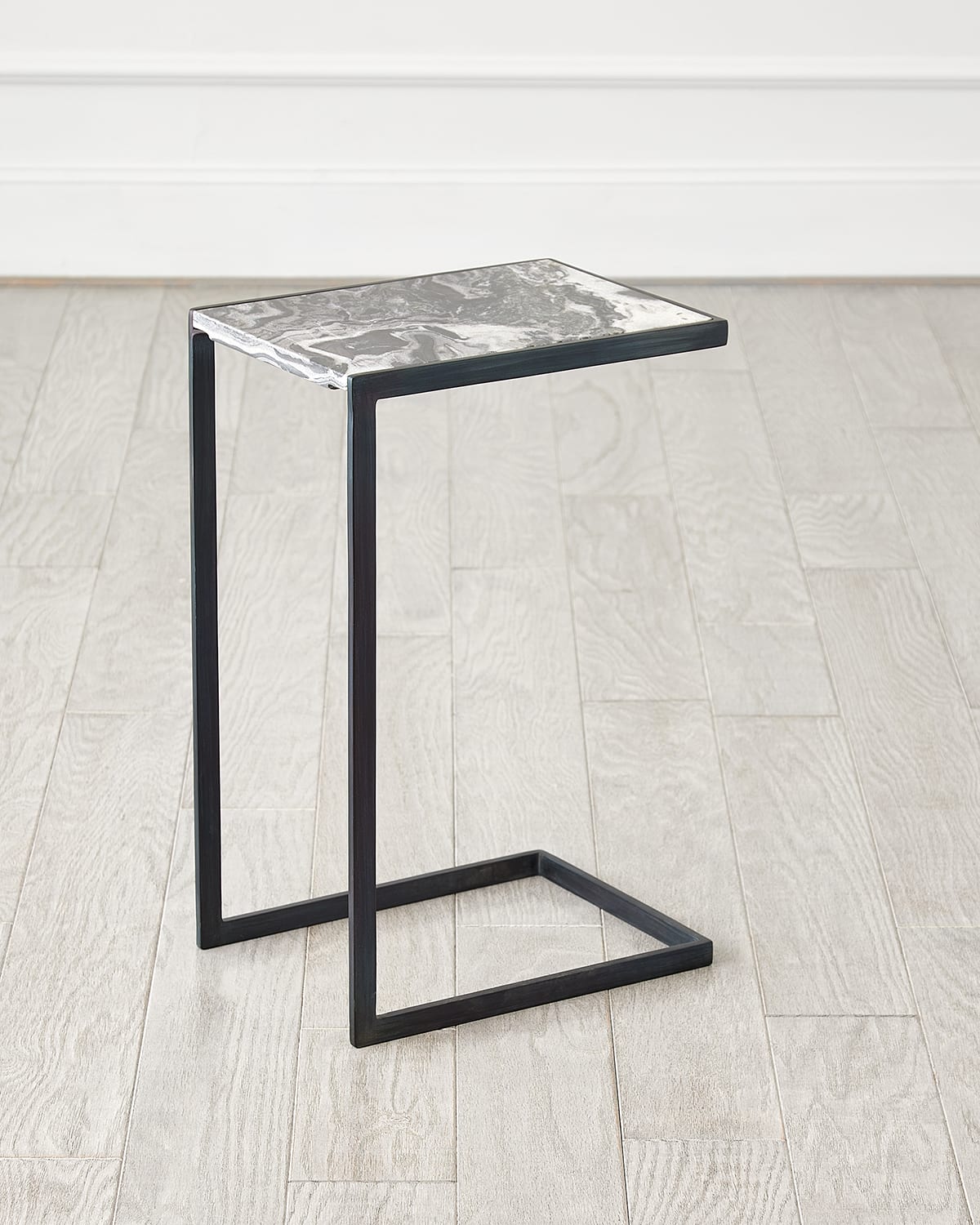 Global Views Knudge Small Nesting Table In Gunmetal