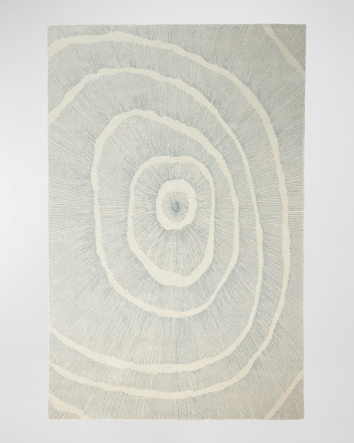 Global Views Burst Hand-tufted Rug, 5' X 8' In Blue, Ivory