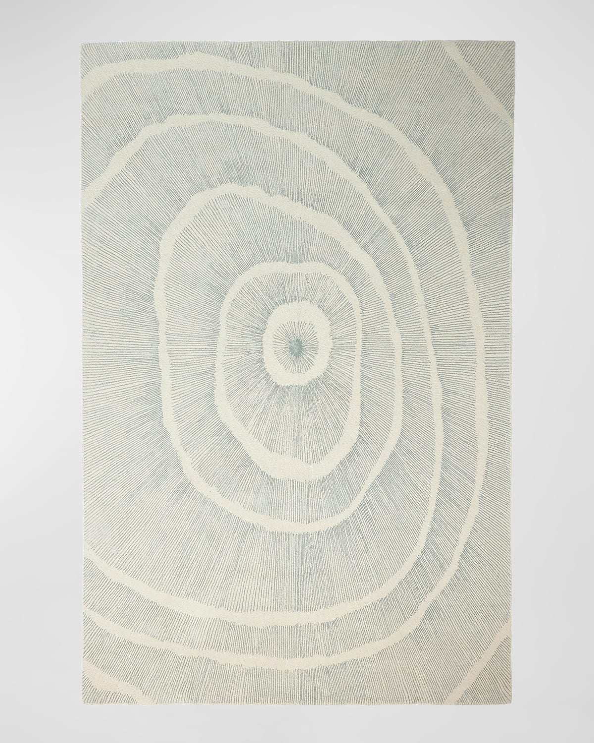 Global Views Burst Hand-tufted Rug, 6' X 9' In Blue, Ivory