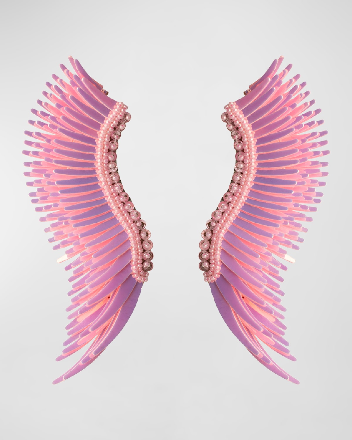 Madeline Earrings, Iridescent Light Pink