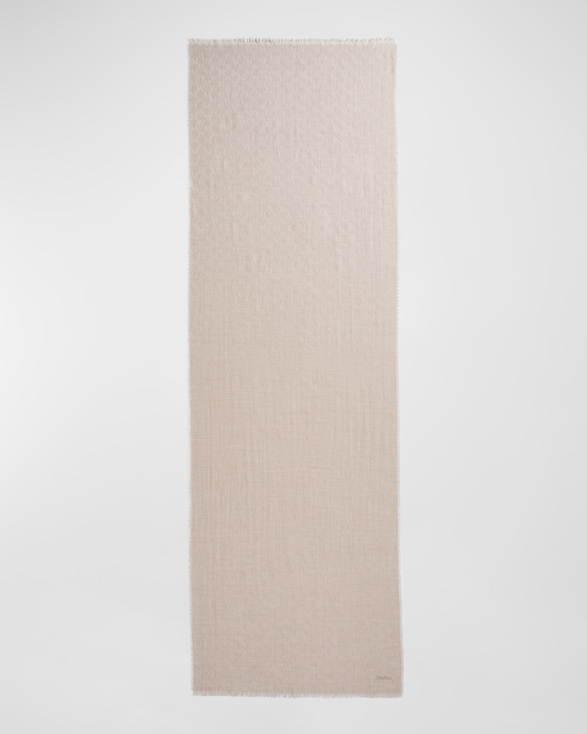 Max Mara Magico Virgin Wool Scarf In Beige