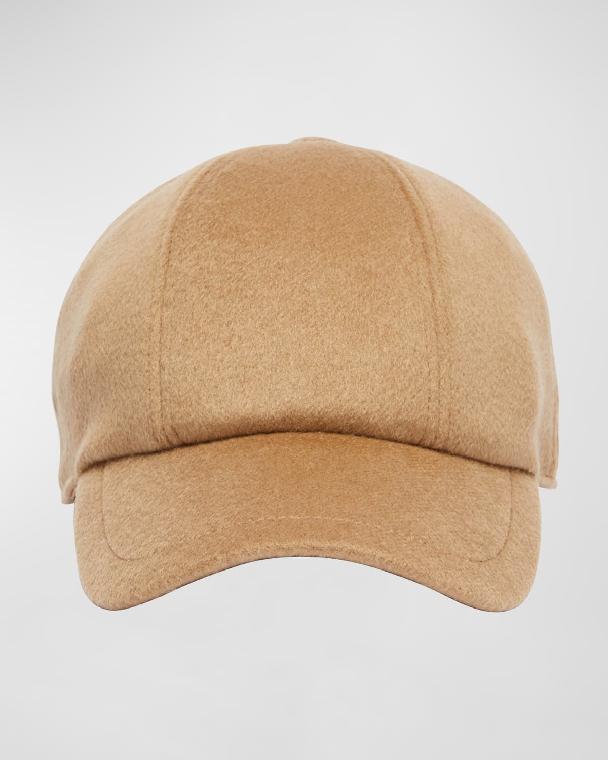 Max Mara Obliqua Cashmere Baseball Cap In Camel