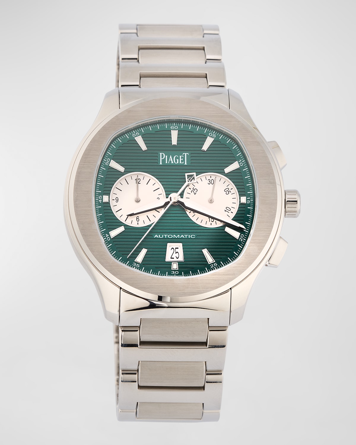 PIAGET 42mm Polo Chronograph Bracelet Watch, Green