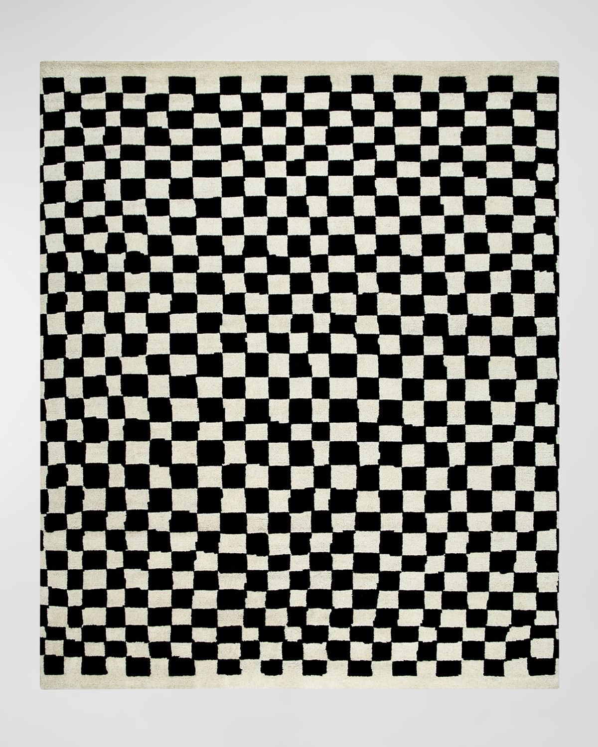 Surya Rugs Damier Hand-knotted Rug, 9' X 12' In Black