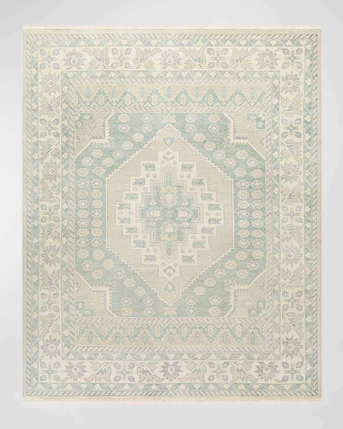 Surya Rugs Bunyan Hand-knotted Rug, 8' X 10' In Wheat, Seafoam