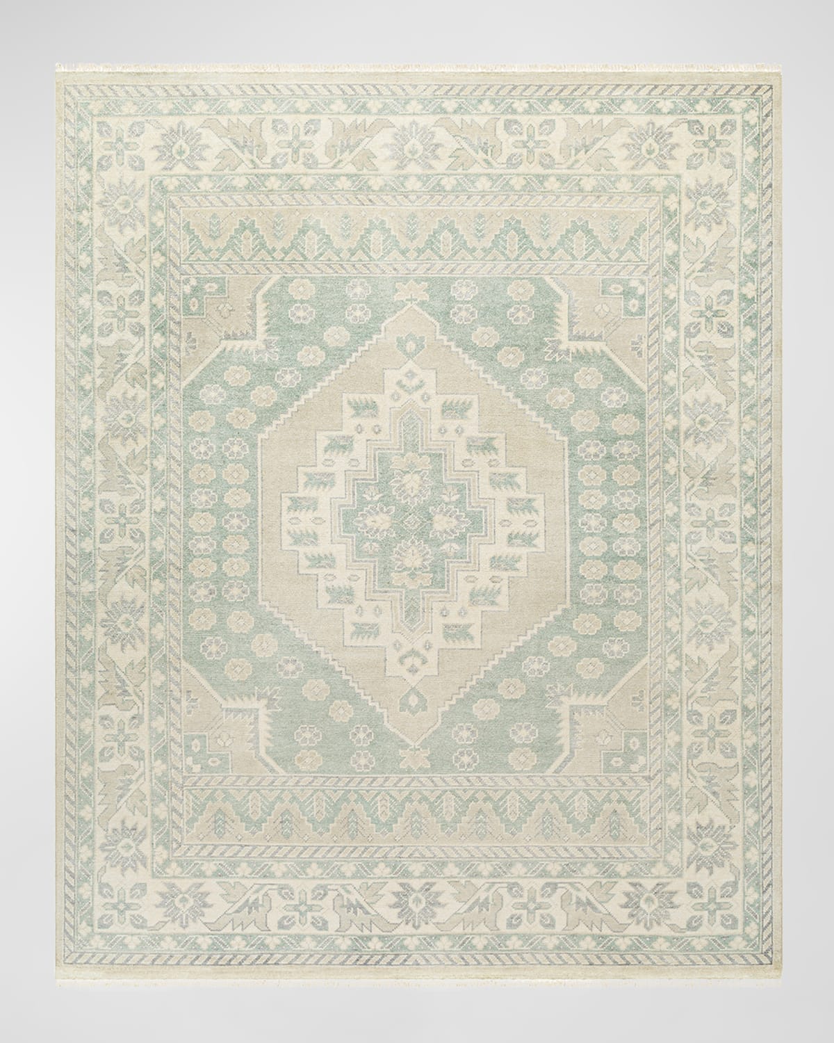 Surya Rugs Bunyan Hand-knotted Rug, 9' X 12' In Wheat, Seafoam