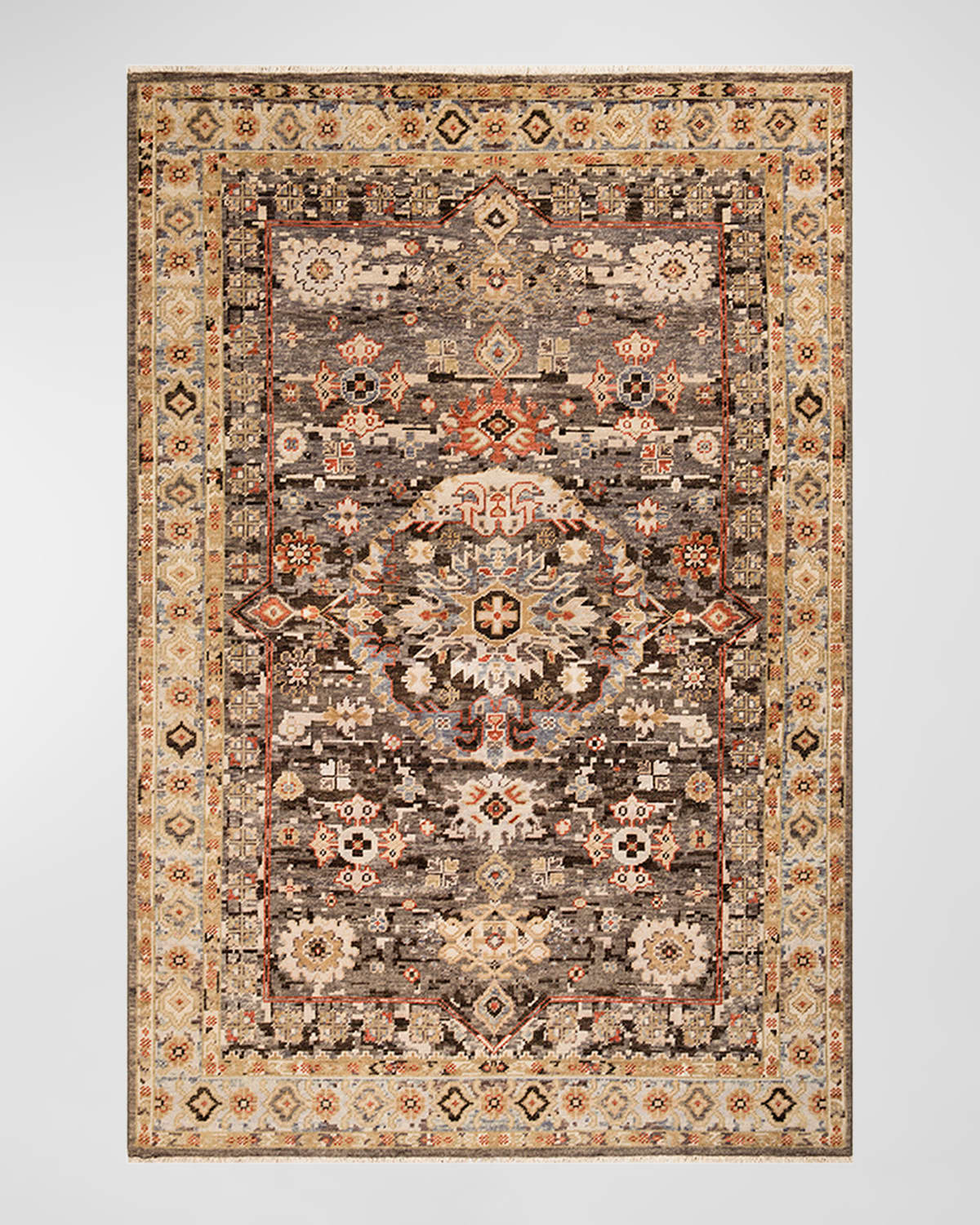 Surya Rugs Cappadocia Rust Hand-knotted Rug, 4' X 6' In Rust, Sage